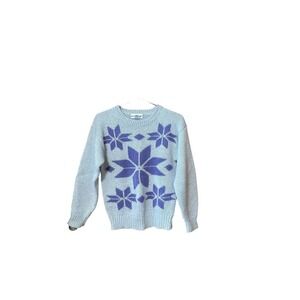 Vintage E.Z. Spirit purple snowflake sweater sz M